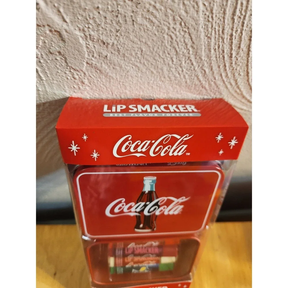 Coca Cola Lip Smacker & Collectible Tin Card Holder Cherry Vanilla‎ Sprite